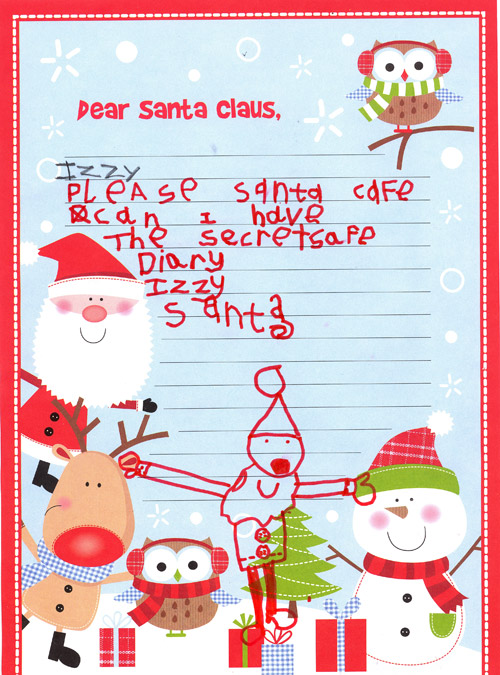 Izzy's Santa Letter, November 2012