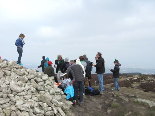 Paddy's Day walk, Ticknock Forest to Fairy Castle